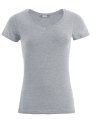 Dames T-shirt Promodoro Slim Fit V-Neck-T Sport Grijs